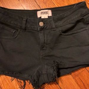 VS black denim shorts